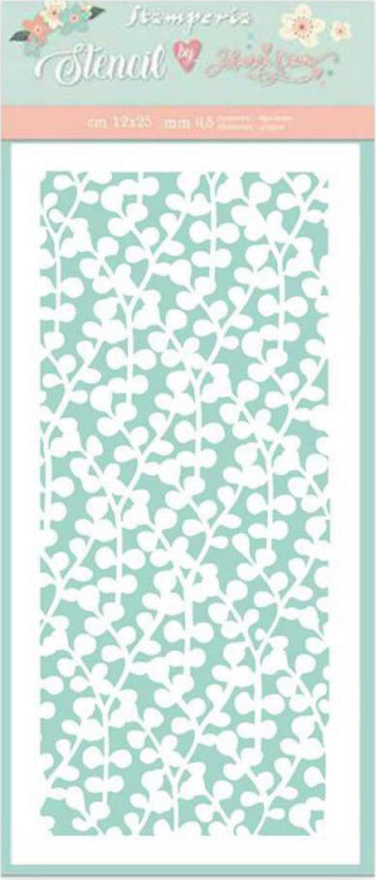 Stamperia Thick Stencil Circle of Love Texture Branches